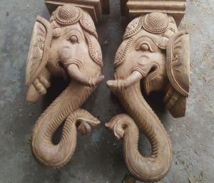 18 Inches Wooden Handmade Elephant Head
