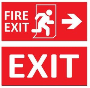 Fire Exit Sign Board