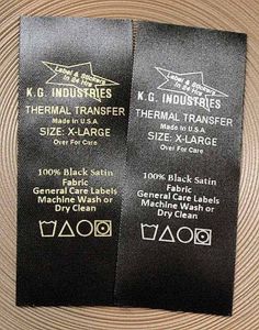 Satin Sewing Label