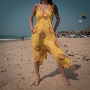 Backless Boho Dress Gown