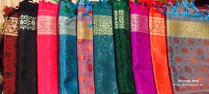 Resham Border Design Scarfs