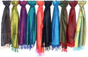 Self Design Art Silk Scarfs