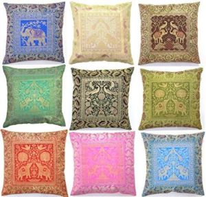 Silk Brocade Cushion Cover