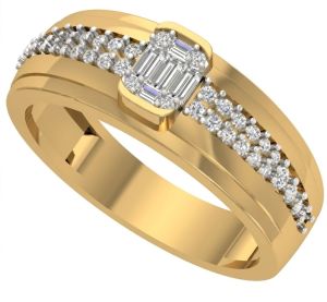 Abstract Round Diamond Ring