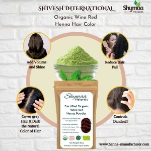 Organic Wine Red Henna Powder