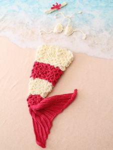 Coral Mermaid Crochet Costume Set
