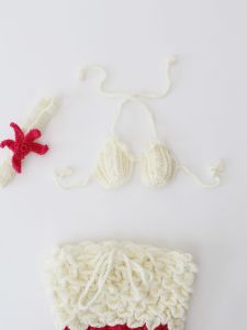 Coral Mermaid Crochet Costume Set