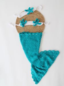 Crochet Mermaid Outfit with Headband