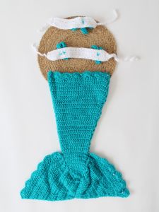 Crochet Mermaid Outfit with Headband