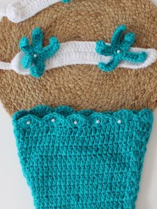 Crochet Mermaid Outfit with Headband