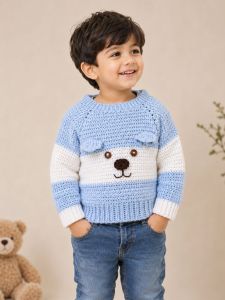 Handmade Crochet Bear Sweater for Toddlers