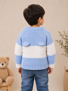 Handmade Crochet Bear Sweater for Toddlers