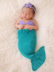 Little Mermaid Crochet Costume Set