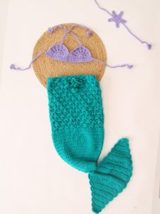 Little Mermaid Crochet Costume Set