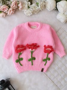 Rosy Bloom Knit Sweater