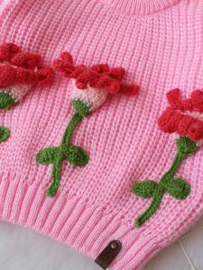 Rosy Bloom Knit Sweater