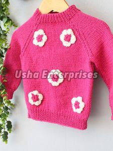 Handmade Floral Knit Sweater