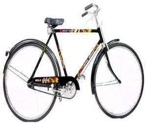 22 Inch Mens Standard P Bar Black Bicycle