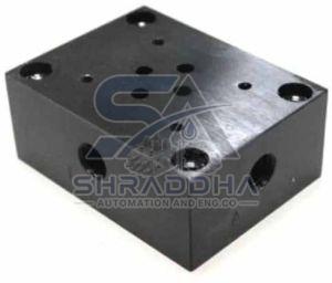 Blackodized Single Hydraulic Manifold Block