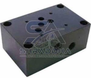 Blackodized Single Hydraulic Manifold Block
