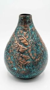 Antique Coated Iron Flower Vase