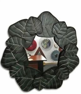 Designer Iron Leaf Mirror