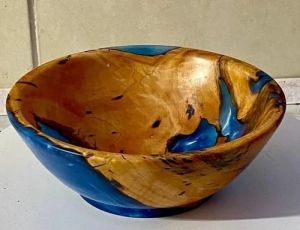 Epoxy Resin Mango Wood Bowl