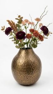 Hammered Antique Iron Planter Vase