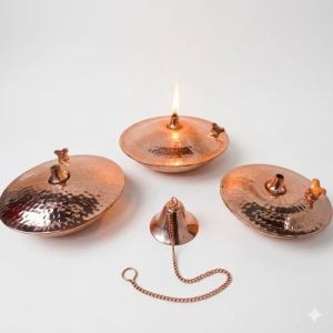 Round Copper Oil Torch