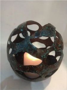Round Cutwork Candle Holder