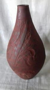 Rust Finish Iron Flower Vase