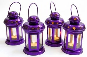 Vintage Iron Tealight Lantern Set