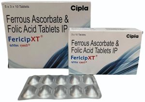Fericip XT 100mg Ferrous Ascorbate Folic Acid Tablets