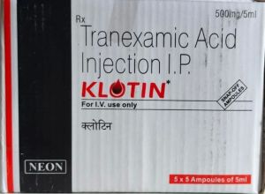 Klotin 500MG Tranexamic Acid Injection