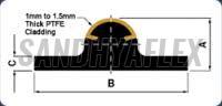 Brass Cladded Double Stum Dam Gate Seal