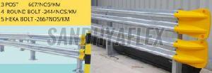 Single Side Double Metal Beam Crash Barrier