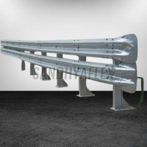 Single Side Double Metal Beam Crash Barrier