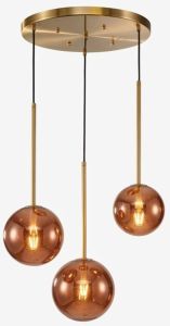 Designer Round Glass Ceiling Pendant Light