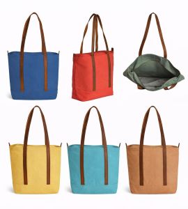 12oz Leather Handle Cotton Canvas Bag
