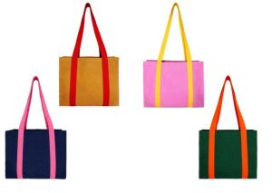 24oz Cotton Canvas Long Handle Shoulder Tote Bag