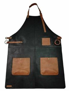 Black Brown Genuine Leather Apron
