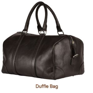Black Leather Duffle Bag