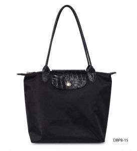 Black Polyester Ladies Tote Bag