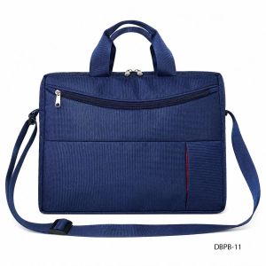 Blue Polyester Laptop Shoulder Bag