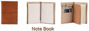 Embossed Leather Wrap Diary