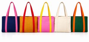 Cotton Canvas Long Handle Shoulder Tote Bag