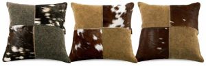 Cowhide Canvas Cushion Cover