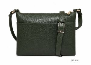 Dark Green Faux Leather Crossbody Bag
