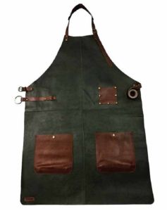 Deep Green Genuine Leather Apron