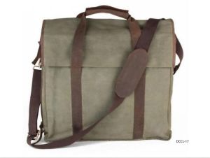 Green Canvas Messenger Bag